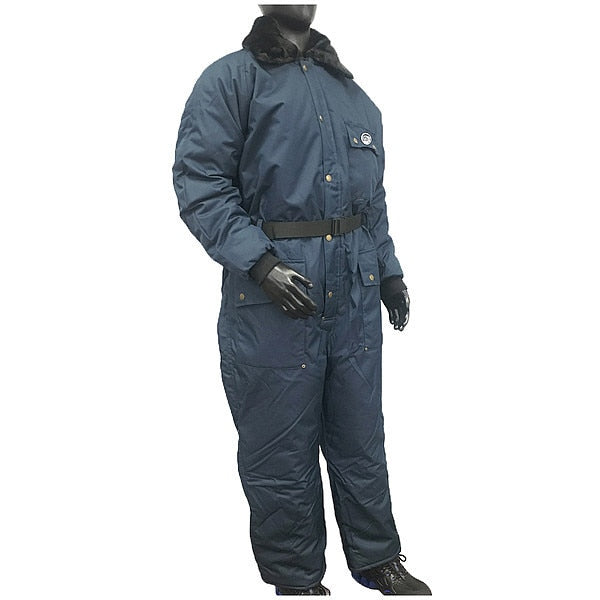 Men's Insulated Coverall, L, Navy, Nylon