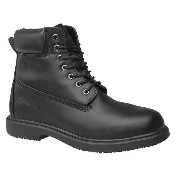 Work Boots, Black, Mens, 9.5, W, PR