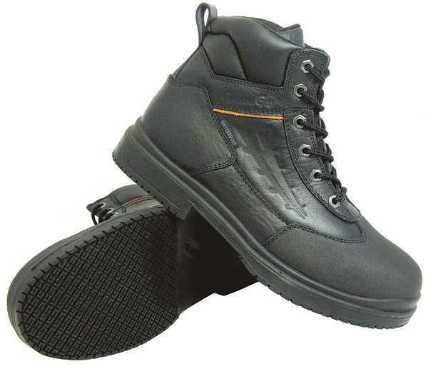 Size 4 Unisex 6 in Work Boot Steel Work Boot, Black