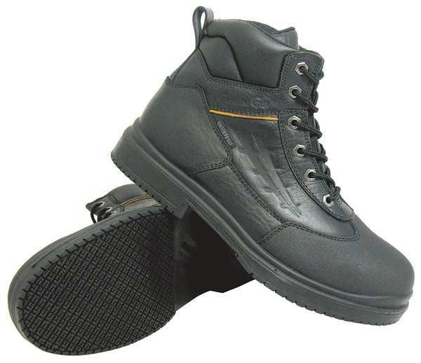 Size 8 Unisex 6 in Work Boot Steel Work Boot, Black