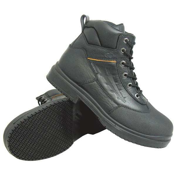 Size 9 Unisex 6 in Work Boot Steel Work Boot, Black