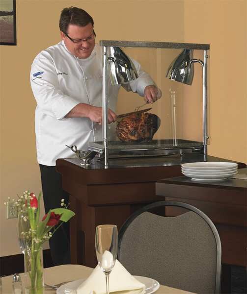 Carving Station, 2 Lamps, 120VAC, Steel
