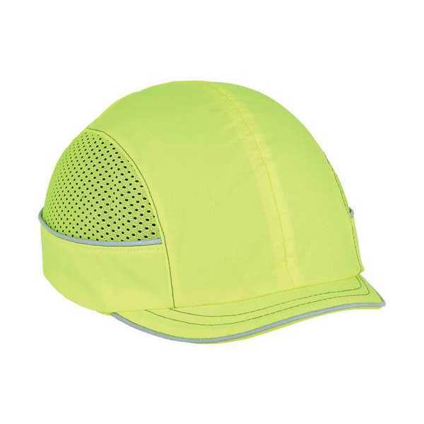 Vented Bump Cap, Micro Brim, Hi-Vis Lime