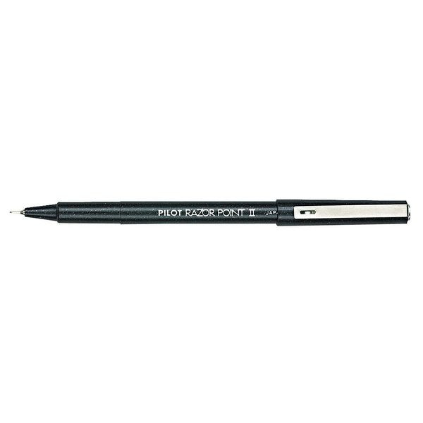 Razor Point II(R) Porous Point Pen, Needle Tip Black PK12