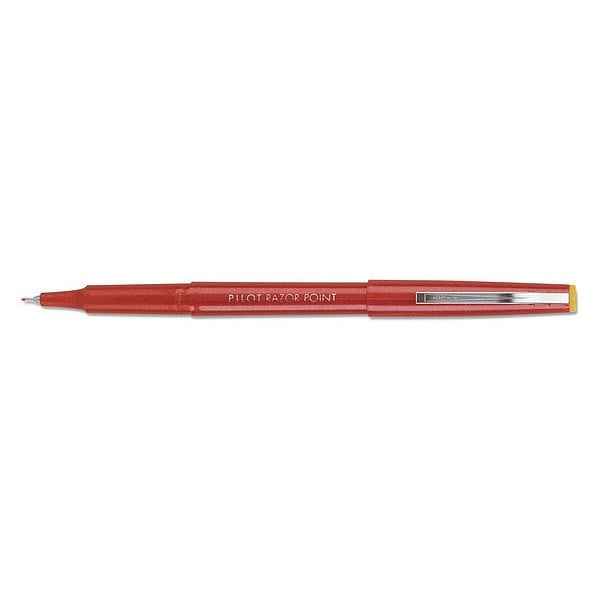 Razor Point(R) Porous Point Pen, Needle Tip Red PK12