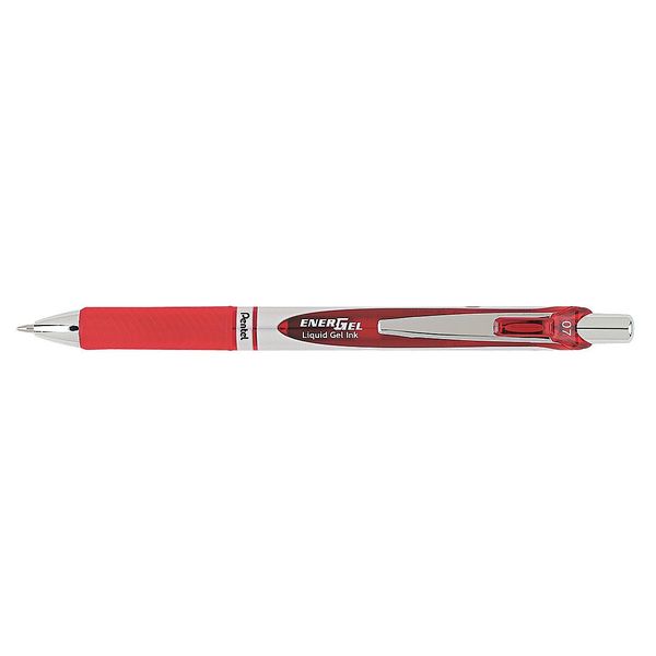 Retractable Roller Ball Pen, Medium 0.7 mm, Red