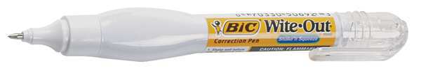 Correction Pen, Stick, Extra Fine, White
