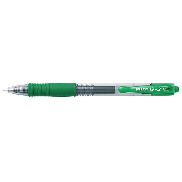 G2 Gel Ink Roller Ball Pen, Fine 0.7 mm, Green PK12