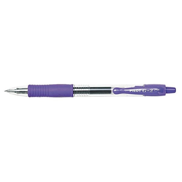 Gel Roller Ball Pen, Extra Fine 0.5 mm, Purple PK12