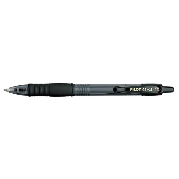 Retractable Gel Roller Ball Pen, 1.0 mm, Black PK12