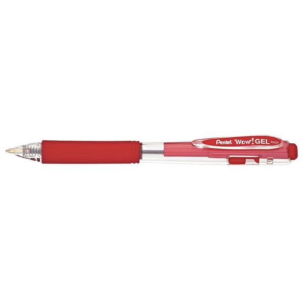 Gel Gel Pen, Medium 0.7 mm, Red PK12