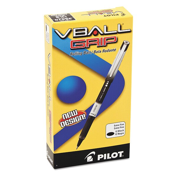 Roller Ball Pen, Extra Fine 0.5 mm, Black PK12