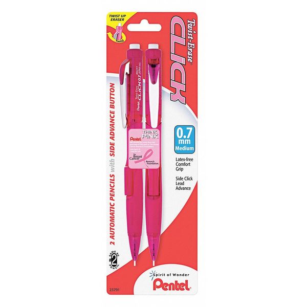Mechanical Pencil, 0.7mm, Pink, PK2