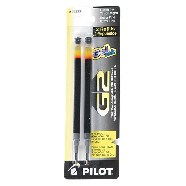 Ink Refill, Extra Fine, Black, PK2