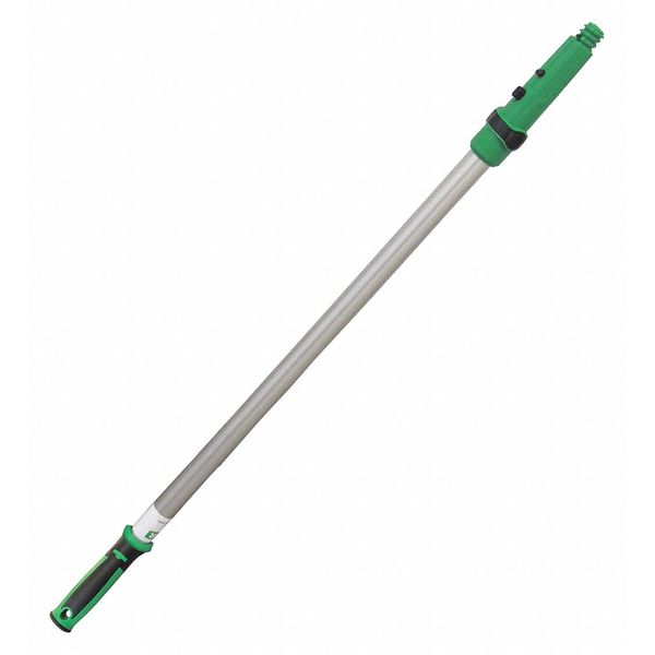 24 in Tapered, Threaded Extension Pole, Green/Silver, Aluminum/Plastic