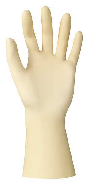 Disposable Gloves, Natural Rubber Latex, Powder Free, Beige, M, 200 PK