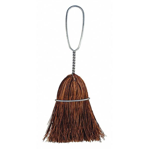5 1/2 in Sweep Face Broom, Stiff, Natural, Brown, 60 in L Handle