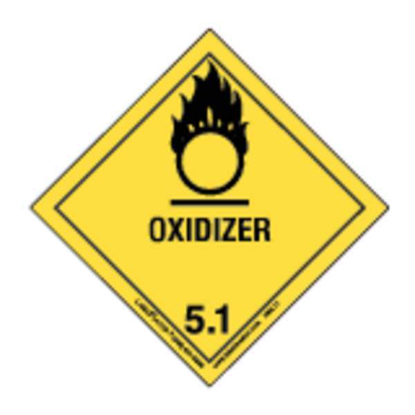 Oxidizer Label, 100mmx100mm, Paper, 500