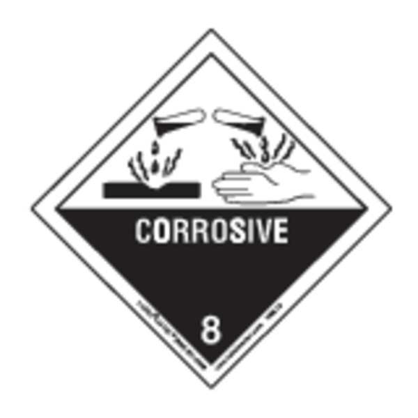 Corrosive Label, 100mmx100mm, Paper, 500
