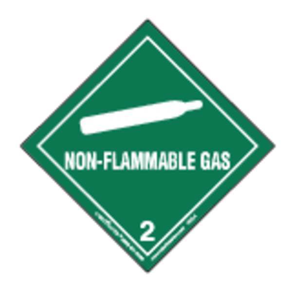 Non-Flammable Gas Label, 100mmx100mm, 500