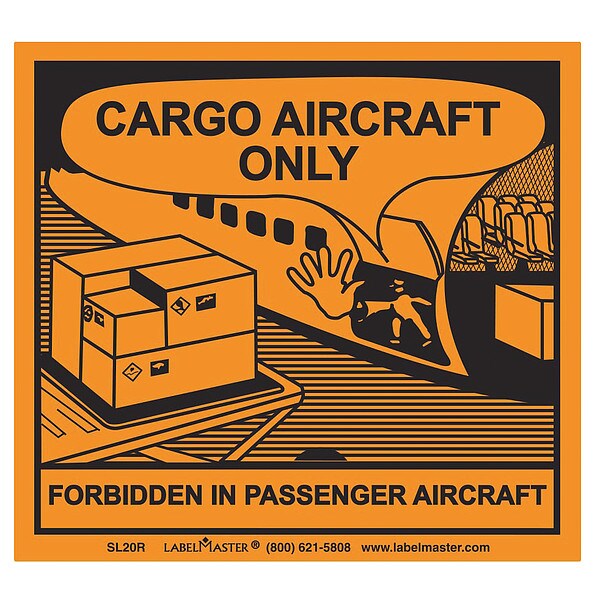 Cargo Aircraft Only Lbl, 100mmx120mm, 500, SL20R