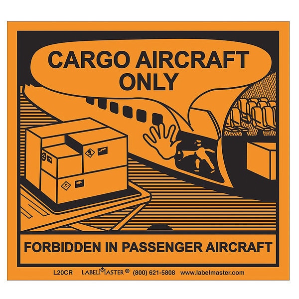 Cargo Aircraft Only Labl, 100mmx120mm, 100