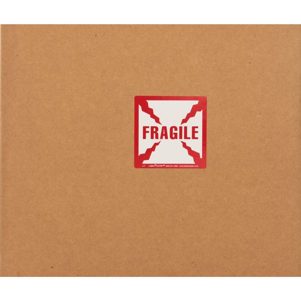 Fragile Lbl, 4inx4in, Paper, Red/White, 500