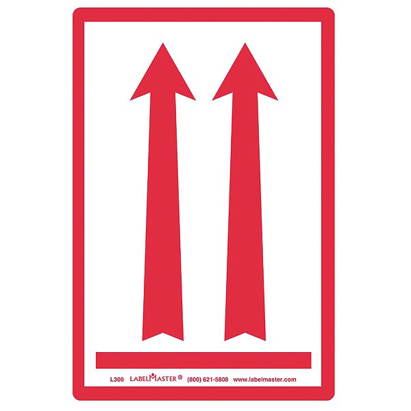 Arrows Label, 4inx6in, Paper, 500 Labels