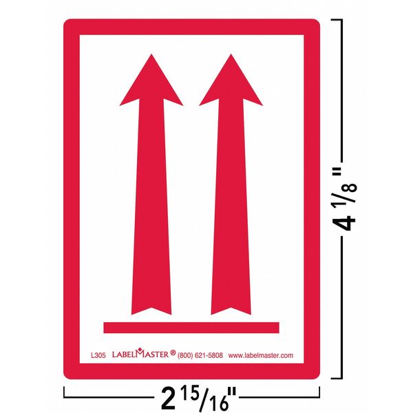Arrows Label, 2-15/16inW x 4-1/8in H, 500