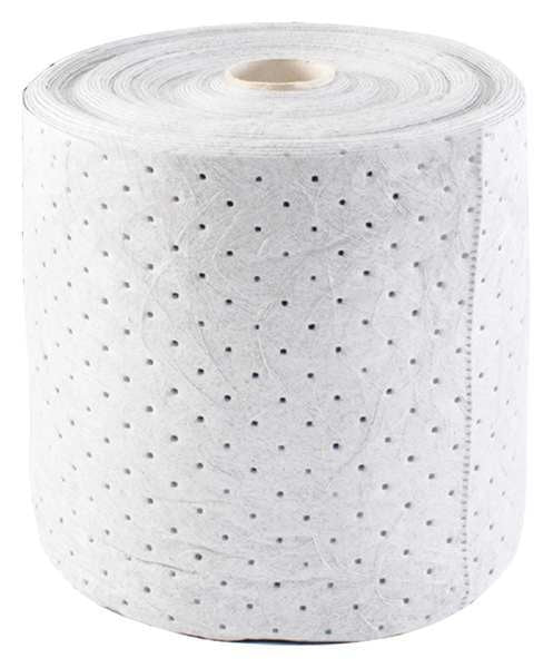 Sorbents, 25 gal/pk, Harsh Chemicals Absorbed, White, Polypropylene