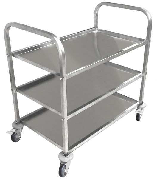Food Service Cart, Stainless Steel, 450 lb