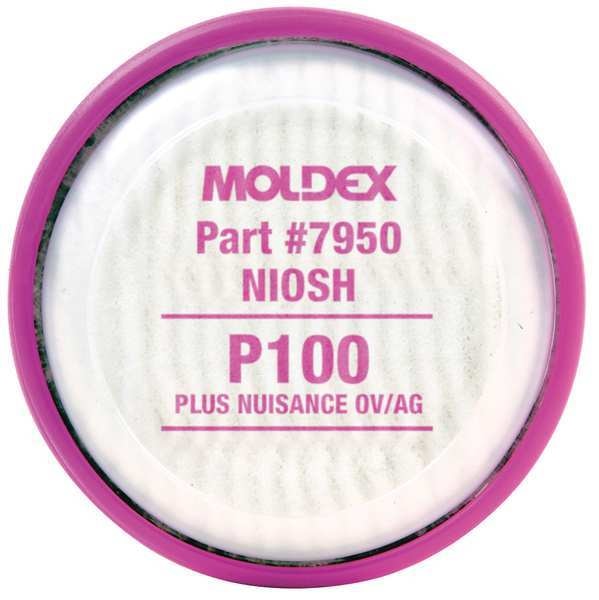 Filter, Bayonet, P100, Nuisance Level OV, AG, Magenta, 2 PK, NIOSH
