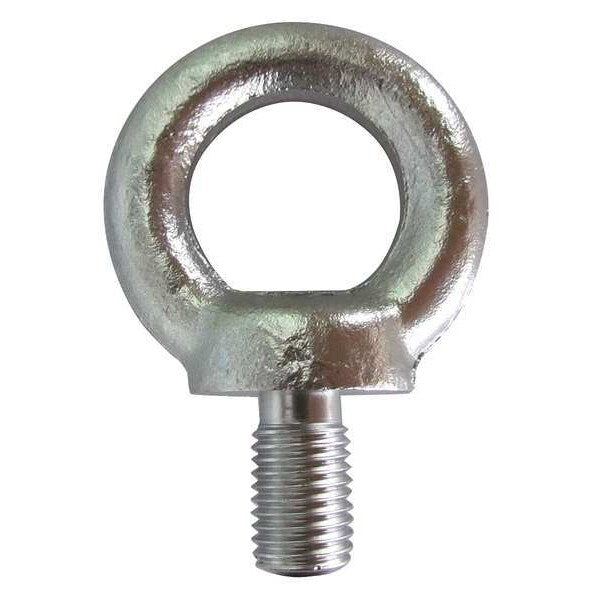 Machinery Eye Bolt With Shoulder, M30-3.50, 45 mm Shank, 60 mm ID, Steel, Zinc Plated