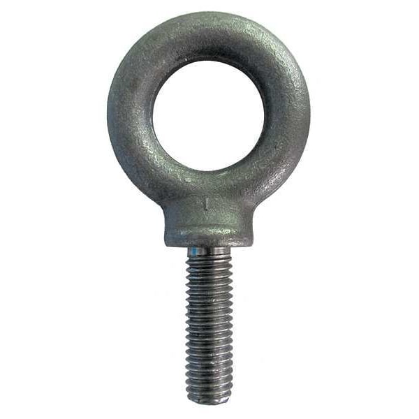 Machinery Eye Bolt With Shoulder, M22-2.50, 63.5 mm Shank, 46 mm ID, Steel, Plain