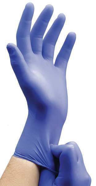 Fully Textured Exam Gloves, Nitrile, Powder Free, Cobalt Blue, S, 100 PK