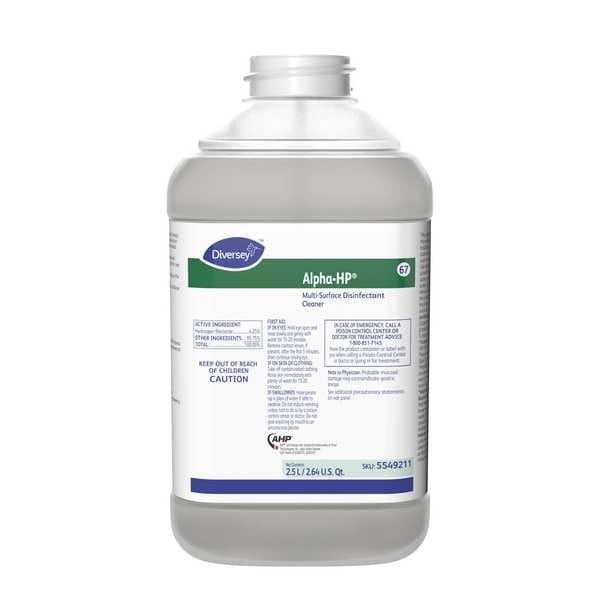 Cleaner and Disinfectant Concentrate , 2.5L Bottle , Unscented ,