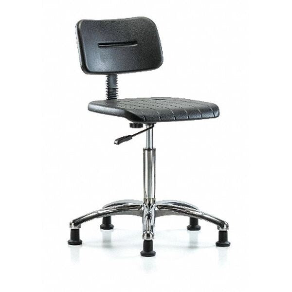 Basic Poly Med Bench Chair, Chrome, Glides