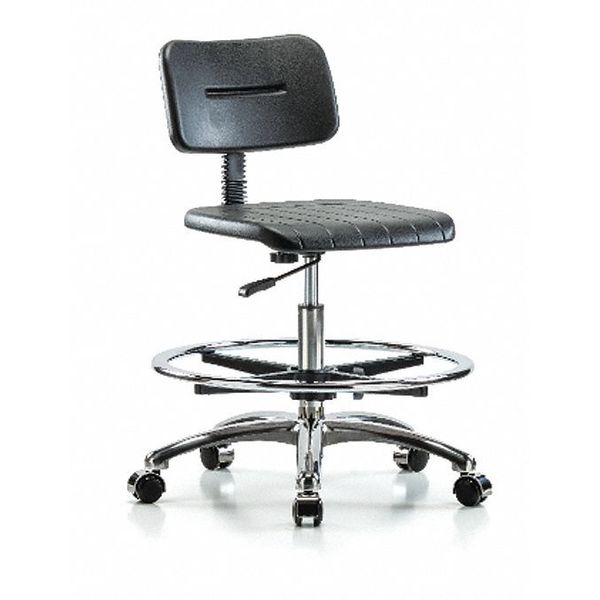 Basic Poly Med Bench Chair, Chrm, CF, Cast