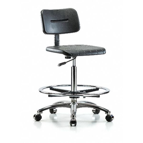 Basic Poly Hi Ben Chair, Chrm, CF, Casters