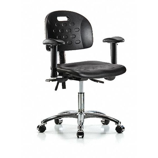 Ergonomic Chair, Vinyl, 17-3/4