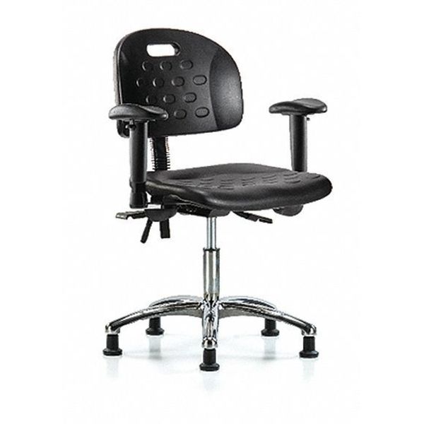 Ergonomic Chair, Vinyl, 17-3/4