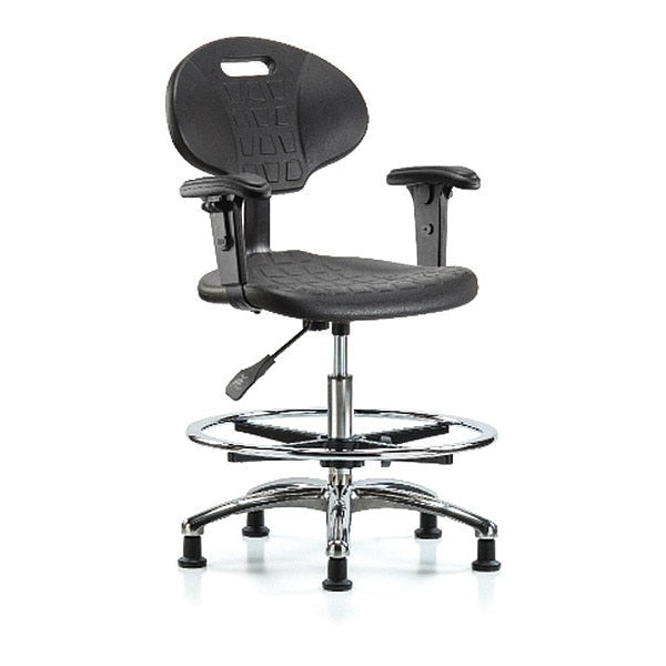 Erie Med Bench Chair, Chrome, AA, CF, Glides