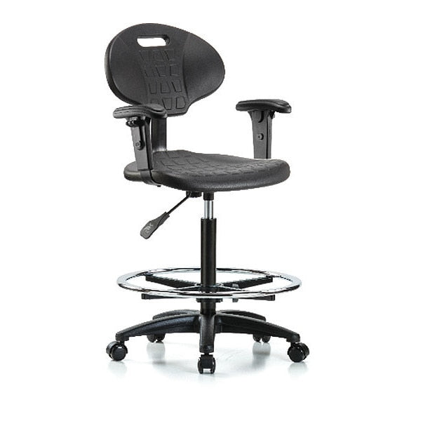 Erie Hi Bench Chair, AA, CF, Casters