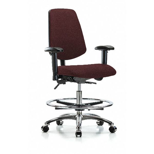 Fab Med Bench Chair, Bk, CF, Cast, Bur