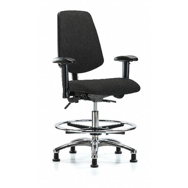 Fab Med Bench Chair, Bk, CF, Glds, Blk, Weight Capacity: 300 lb.