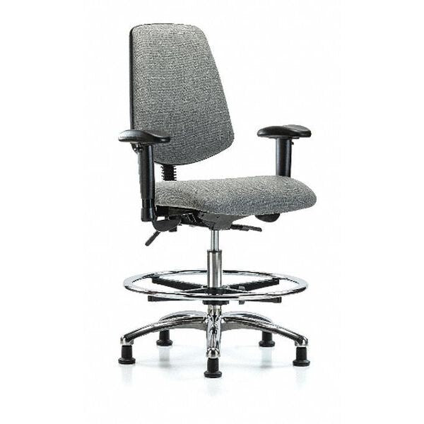 Fab Med Bench Chair, Bk, CF, Glds, Gry, Weight Capacity: 300 lb.
