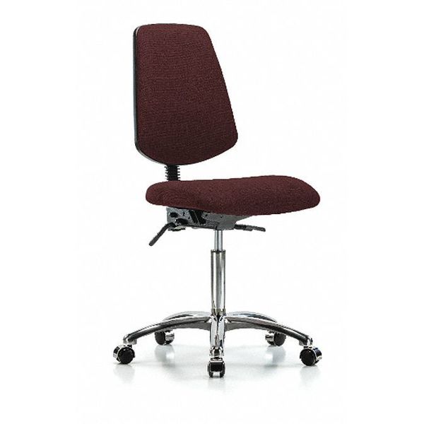 Fab Med Bench Chair, Bk, Chrm, Cast, Bur