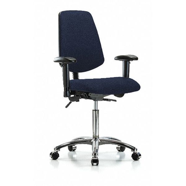 Fab Med Bench Chair, Bk, Cast, Navy