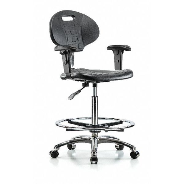 Vinyl High Bench Chair, 23-1/2