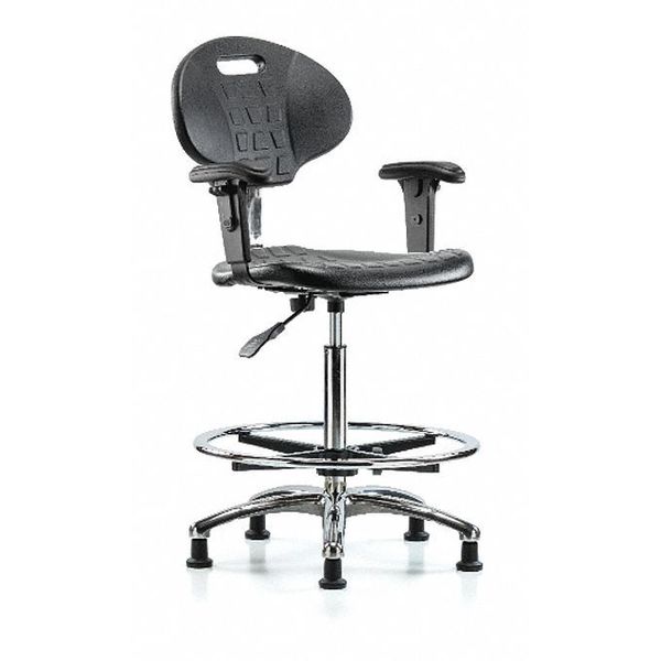 Vinyl High Bench Chair, 23-1/2